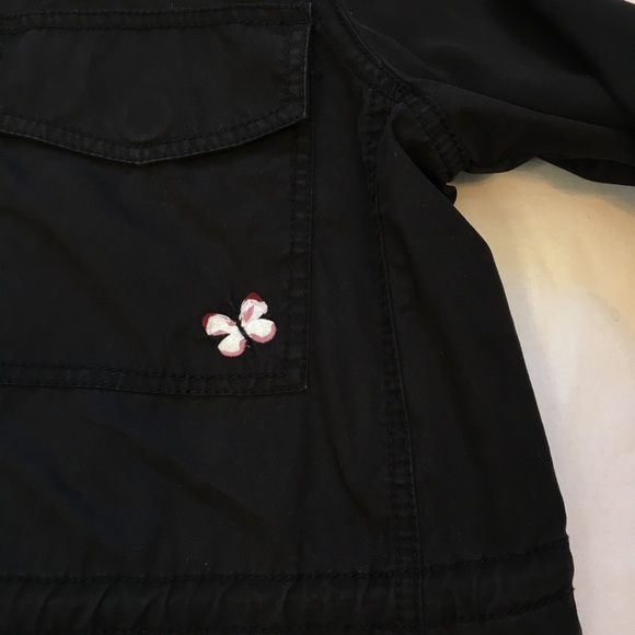 NWOT Kate Spade Floral Four Pocket Army Jacket In Black, XS - Picture 10 of 16